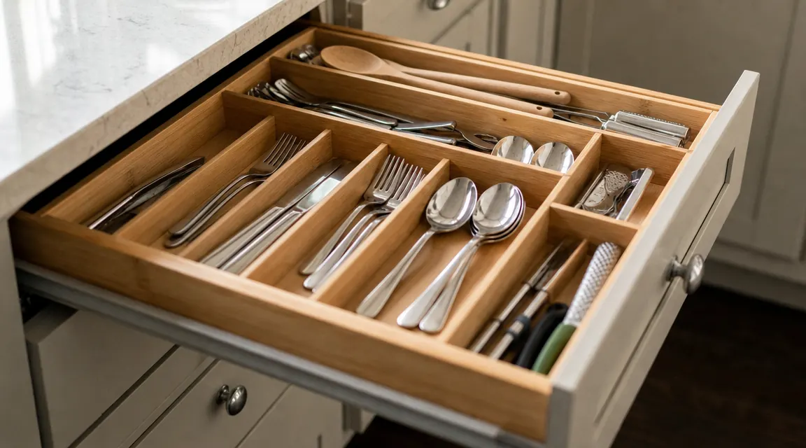 How a Bamboo Drawer Organizer Finally Fixed My Kitchen Chaos