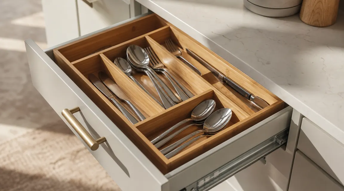 Pipishell Bamboo Drawer Organizer Review: Six Months in a Busy Kitchen
